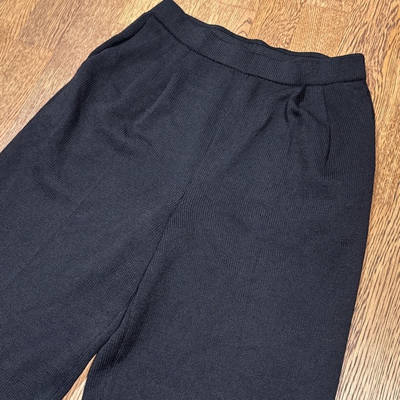 St John Collection Wide Leg Ribbed Knit Wool Blend Stretch Pants Womens 2 - Picture 2 of 9